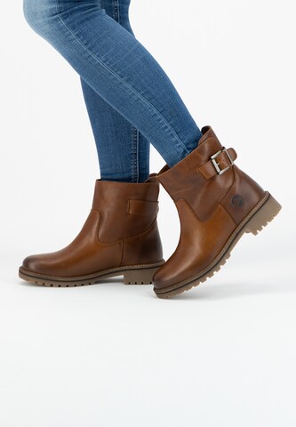 Travelin Ankle Boots 'Vadfoss' in Brown: front