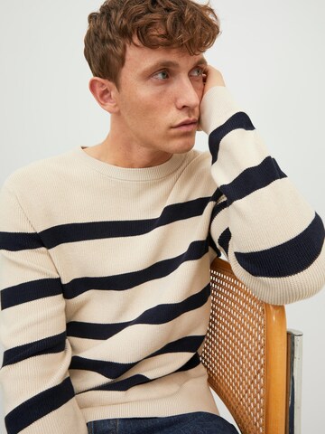 JACK & JONES Sweter 'MAISON' w kolorze beżowy