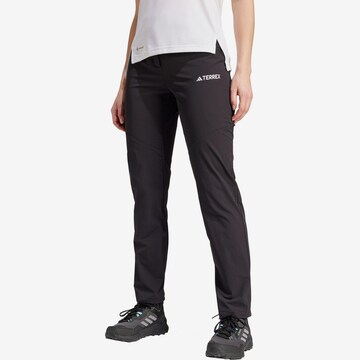 ADIDAS TERREX Regular Outdoor Pants 'Xperior' in Black: front