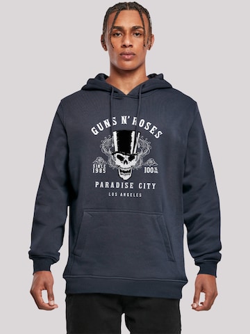 F4NT4STIC Sweatshirt 'Guns 'n' Roses Whiskey Label Rock Band' in Blau: Vorderseite