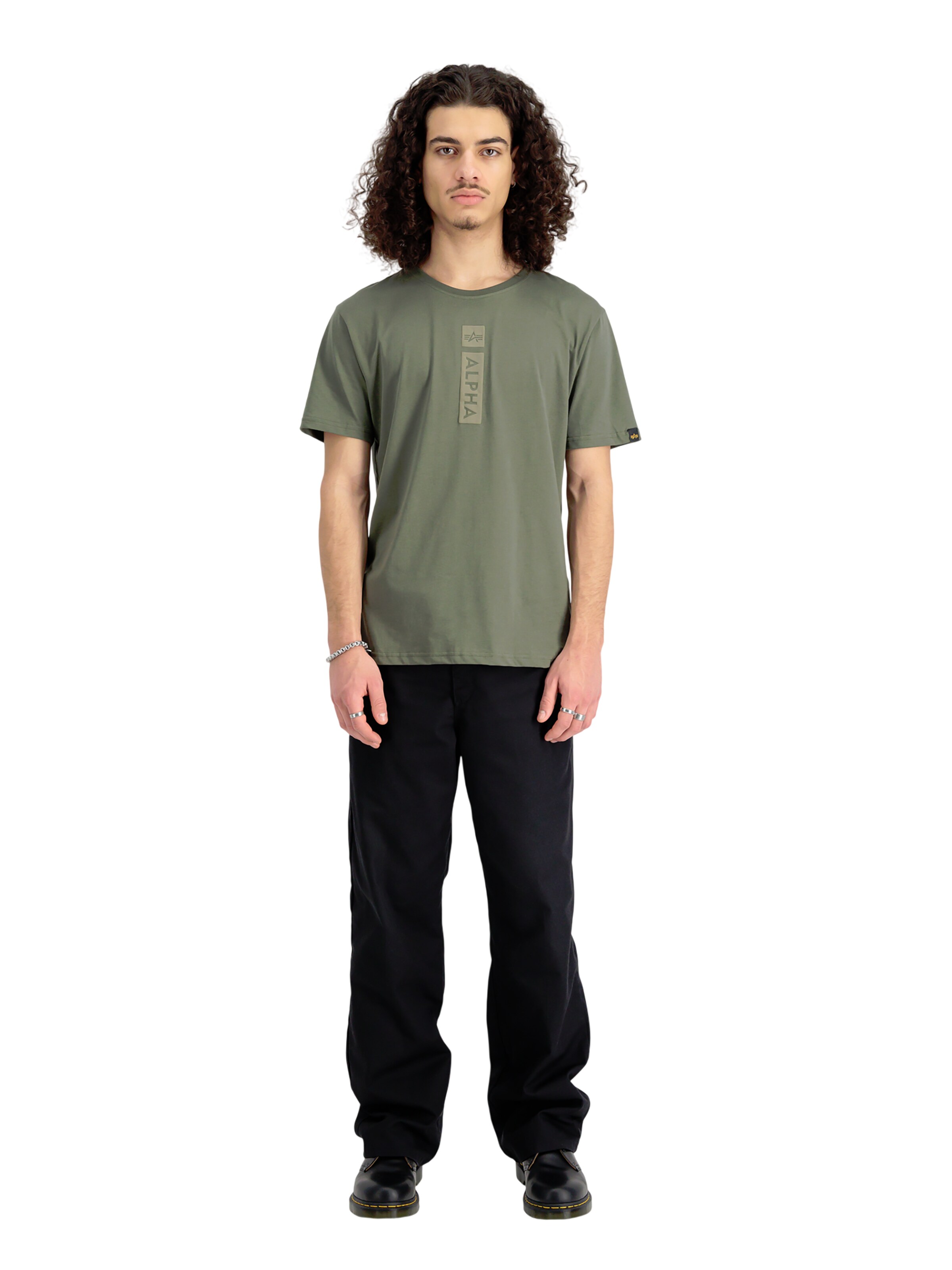 ALPHA INDUSTRIES Shirt 'Alpha PP'‌‌‌ in Grün