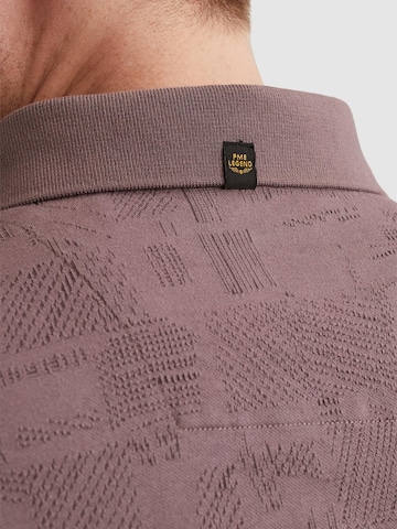 PME Legend T-shirt 'Polo shirt with allover jacquard pattern' i lila