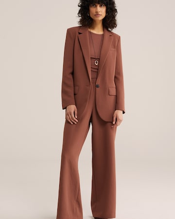 WE Fashion Широкий Штаны в Коричневый: спереди