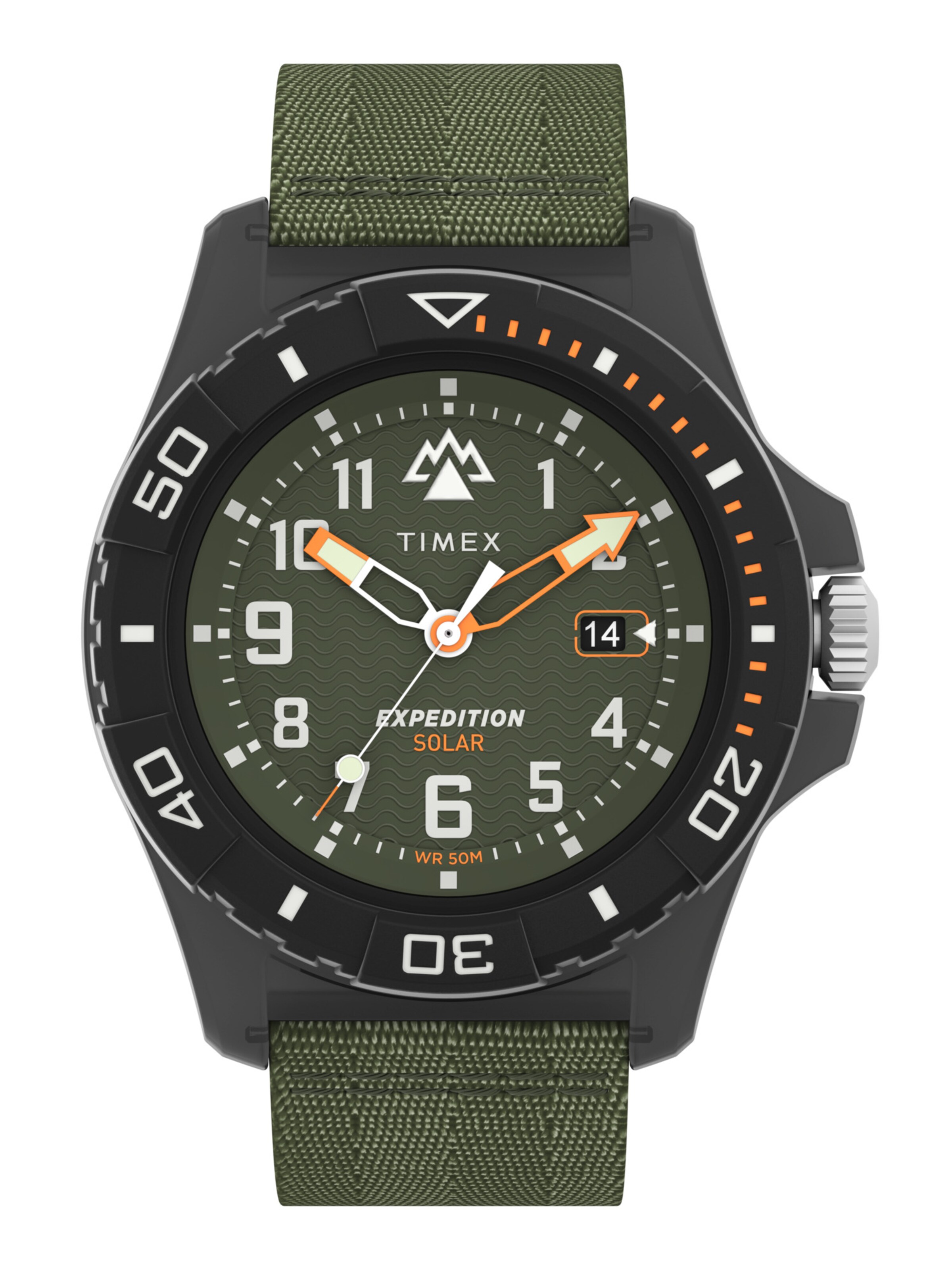 TIMEX Analoog horloge in Groen: voorkant