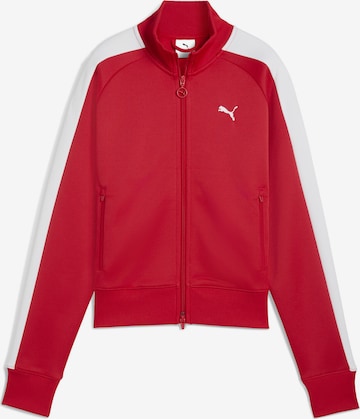 PUMA Sweatvest in Rood: voorkant