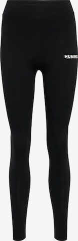 Skinny Pantalon de sport Hummel en noir : devant