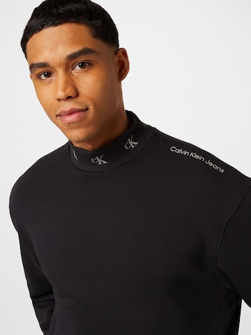 Calvin Klein Jeans - Sweatshirt 'JACQUARD' em preto