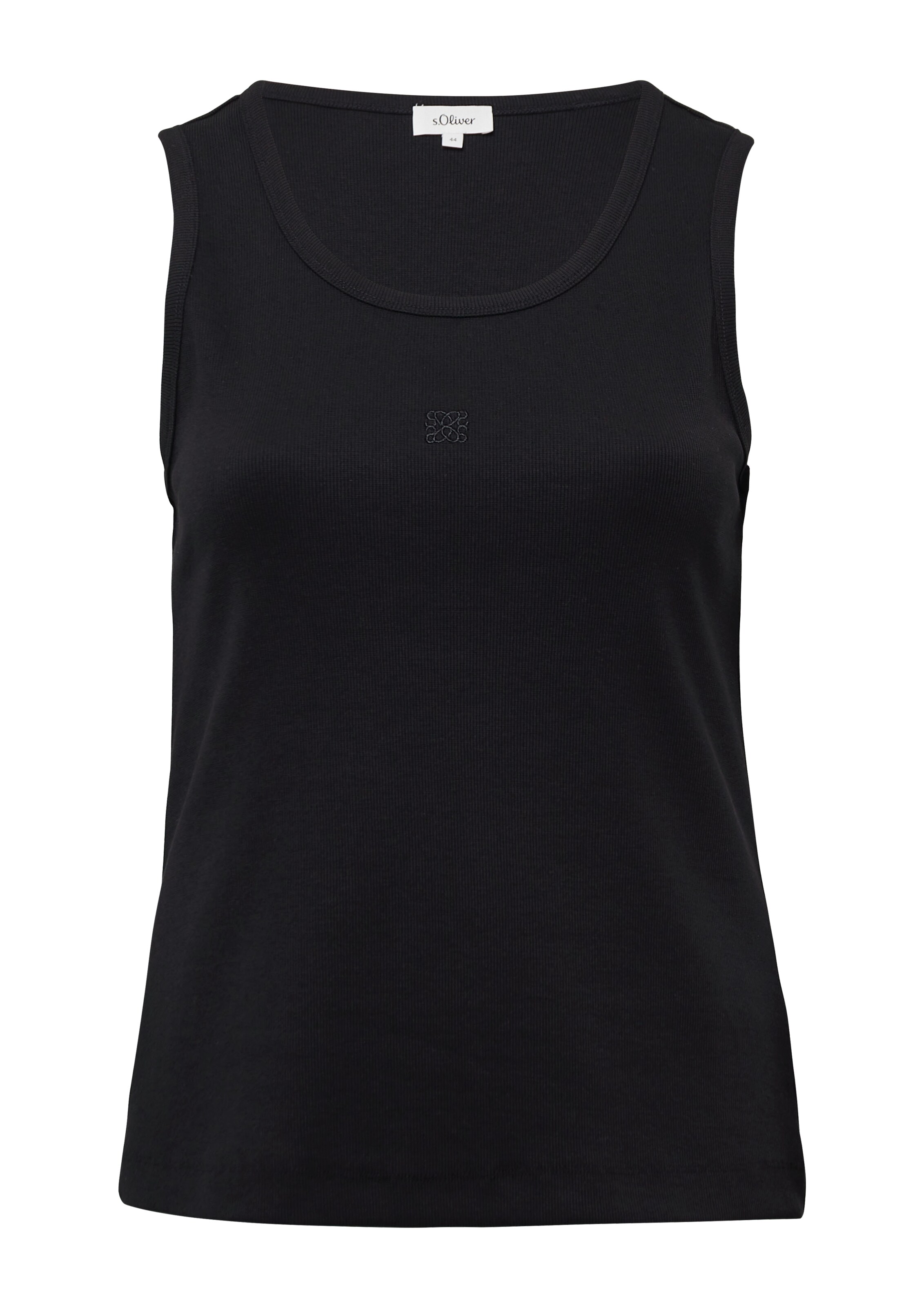 s.Oliver Red Label Plus Top in Zwart: voorkant