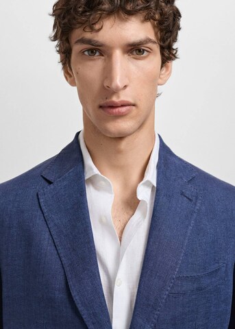 MANGO MAN Slim fit Suit Jacket 'Salerno' in Blue
