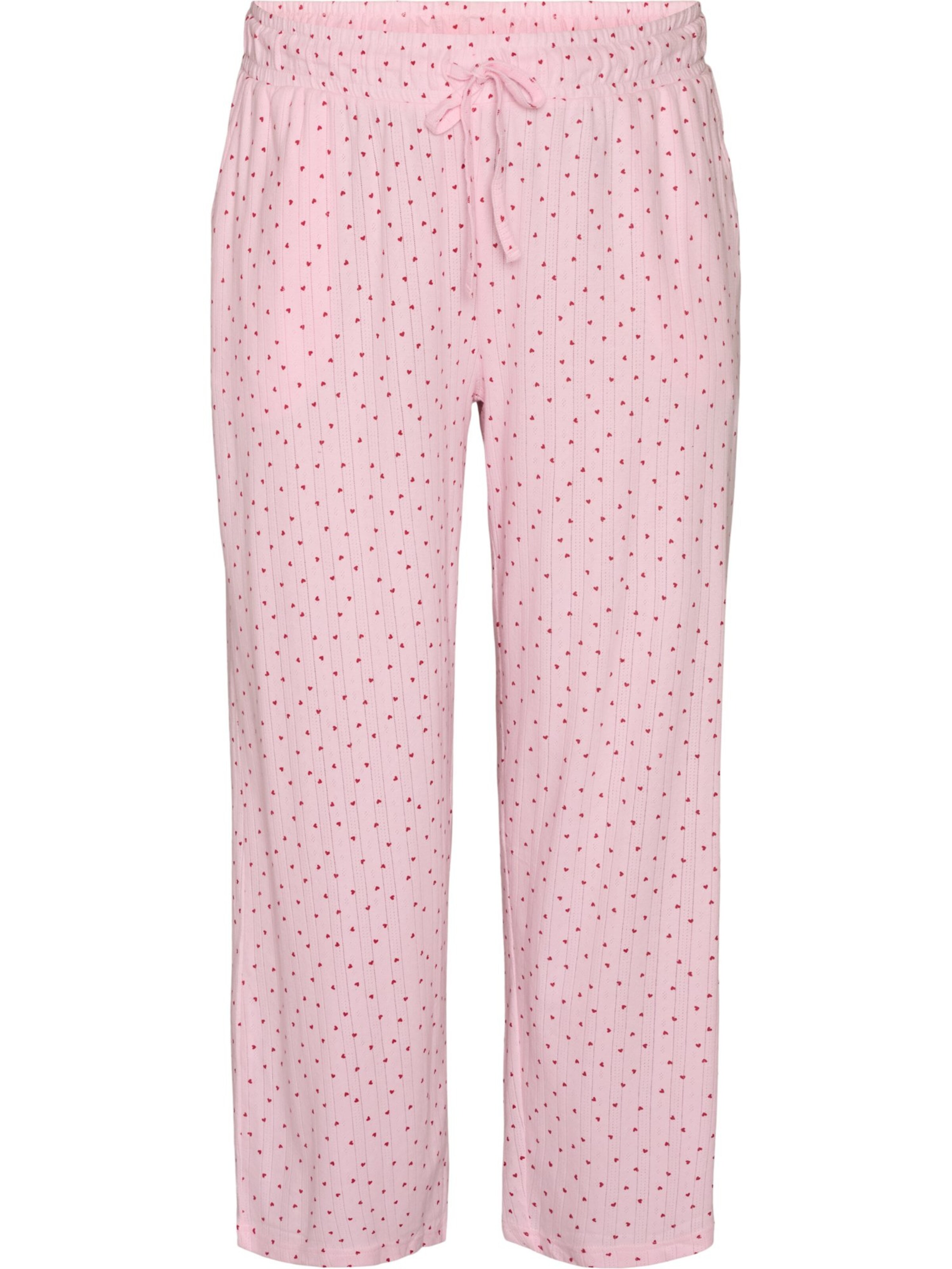 Zizzi Pajama pants 'MPOINTY' in Pink: front