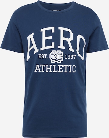 AÉROPOSTALE T-shirt 'ATHLETICS' i blå: framsida