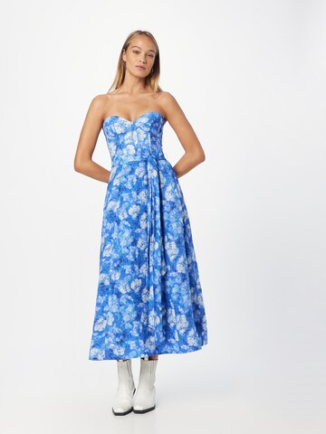 Bardot Summer Dress in Blue: front