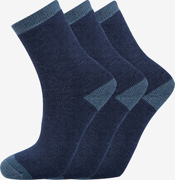 ZigZag Athletic Socks 'Lime' in Blue: front