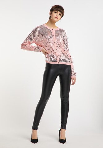 myMo at night Knit Cardigan in Pink