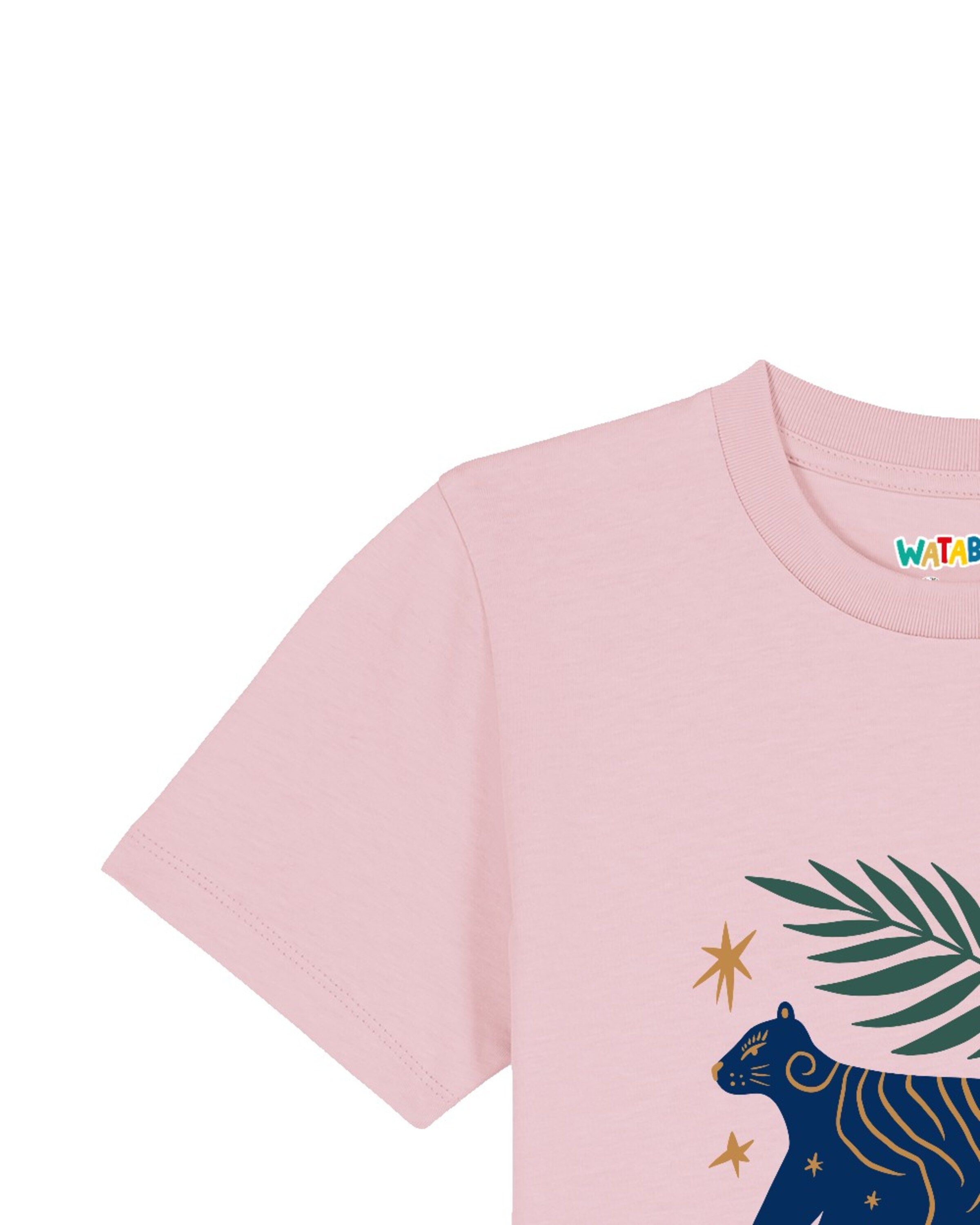 T-Shirt 'Love and flex' watabout.kids en rose