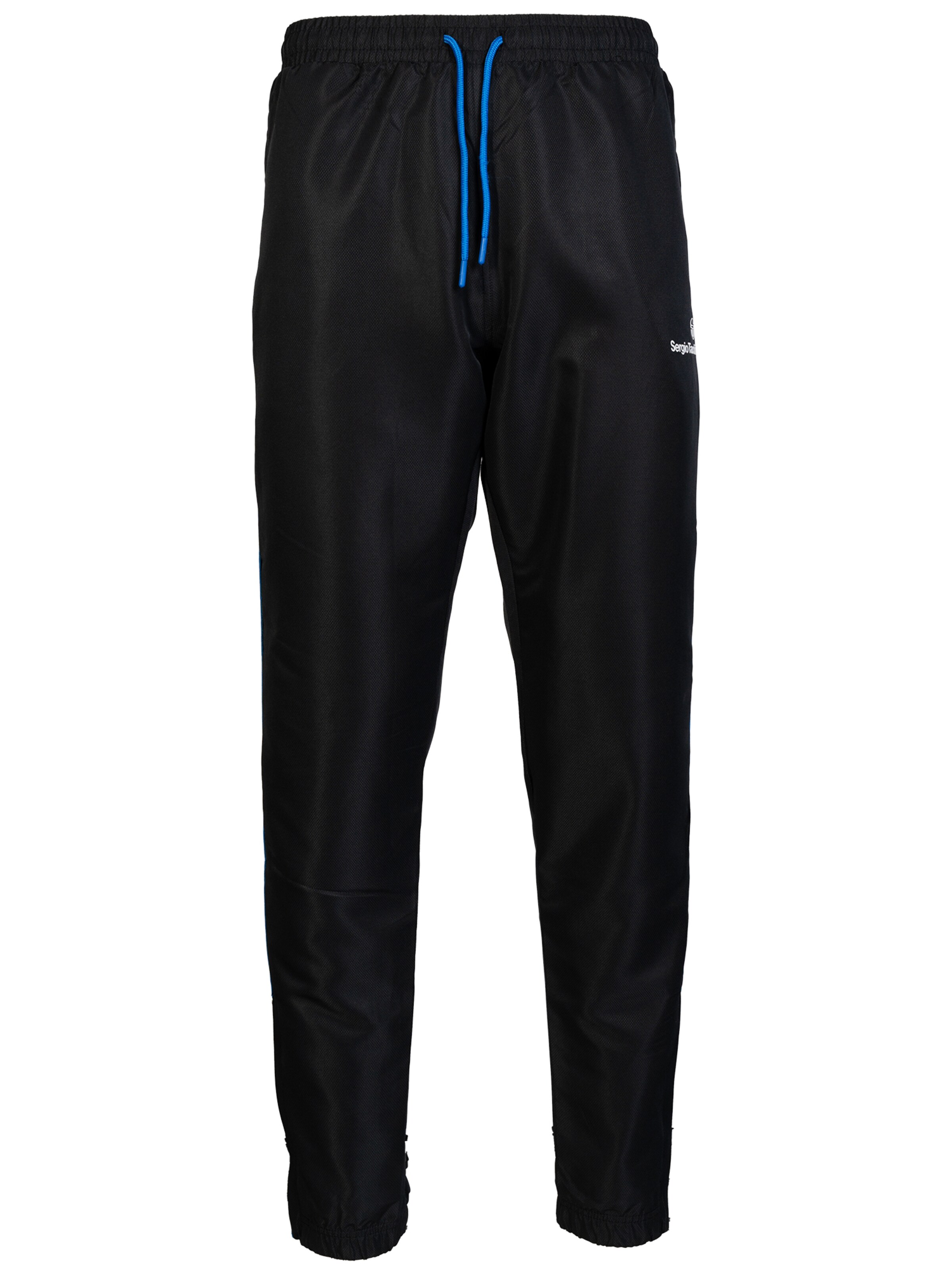 Sergio Tacchini Tapered Παντελόνι φόρμας 'LISTA' σε μαύρο: μπροστά