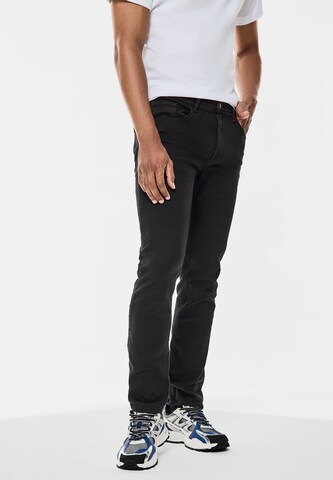 Street One MEN Slim fit Jeans in Black: front