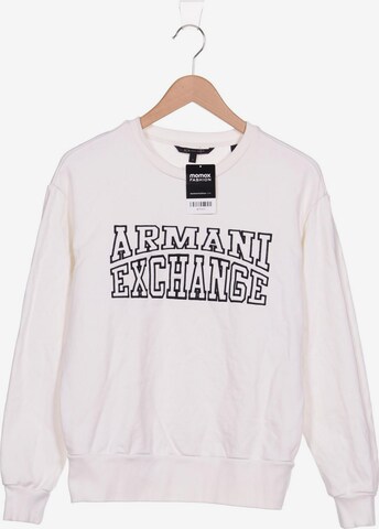 ARMANI EXCHANGE Sweatshirt & Zip-Up Hoodie in S in White: front