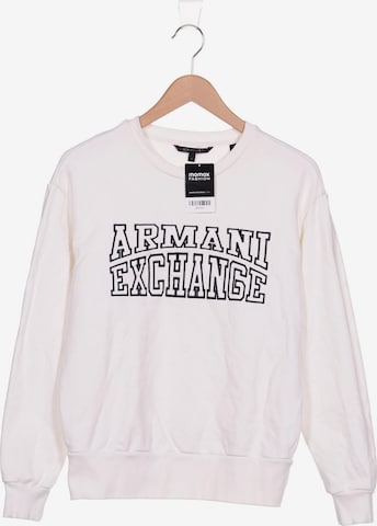 ARMANI EXCHANGE Sweatshirt & Zip-Up Hoodie in S in White: front