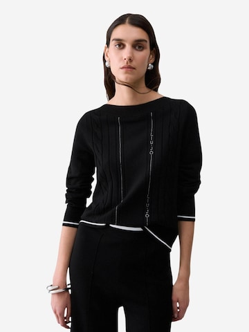 Liu Jo Pullover 'ECS MAGLIA CHIUSA TF6189 MS63L'‌‌‌‌‌‌‌‌ in Schwarz: Vorderseite
