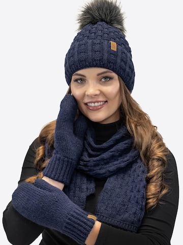 Vivisence Full Finger Gloves '7015R' in Blue: front