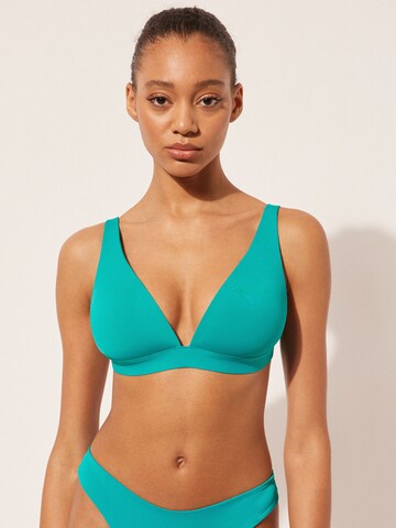 CALZEDONIA Triangle Bikini Top in Green