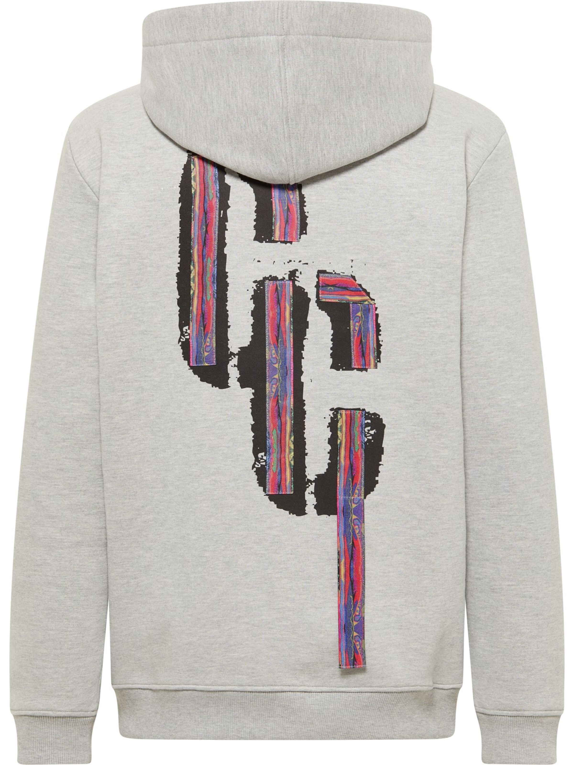 Carlo Colucci Sweatvest 'Fabbri' in Grijs: voorkant