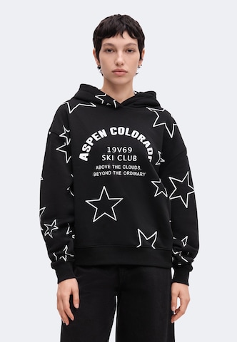 19V69 ITALIA - Sudadera 'Kara Wintersports' en negro: frente