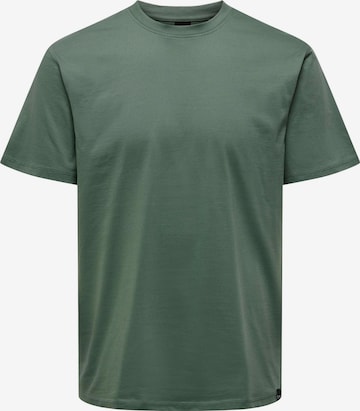 Only & Sons Shirt 'MAX' in Groen: voorkant