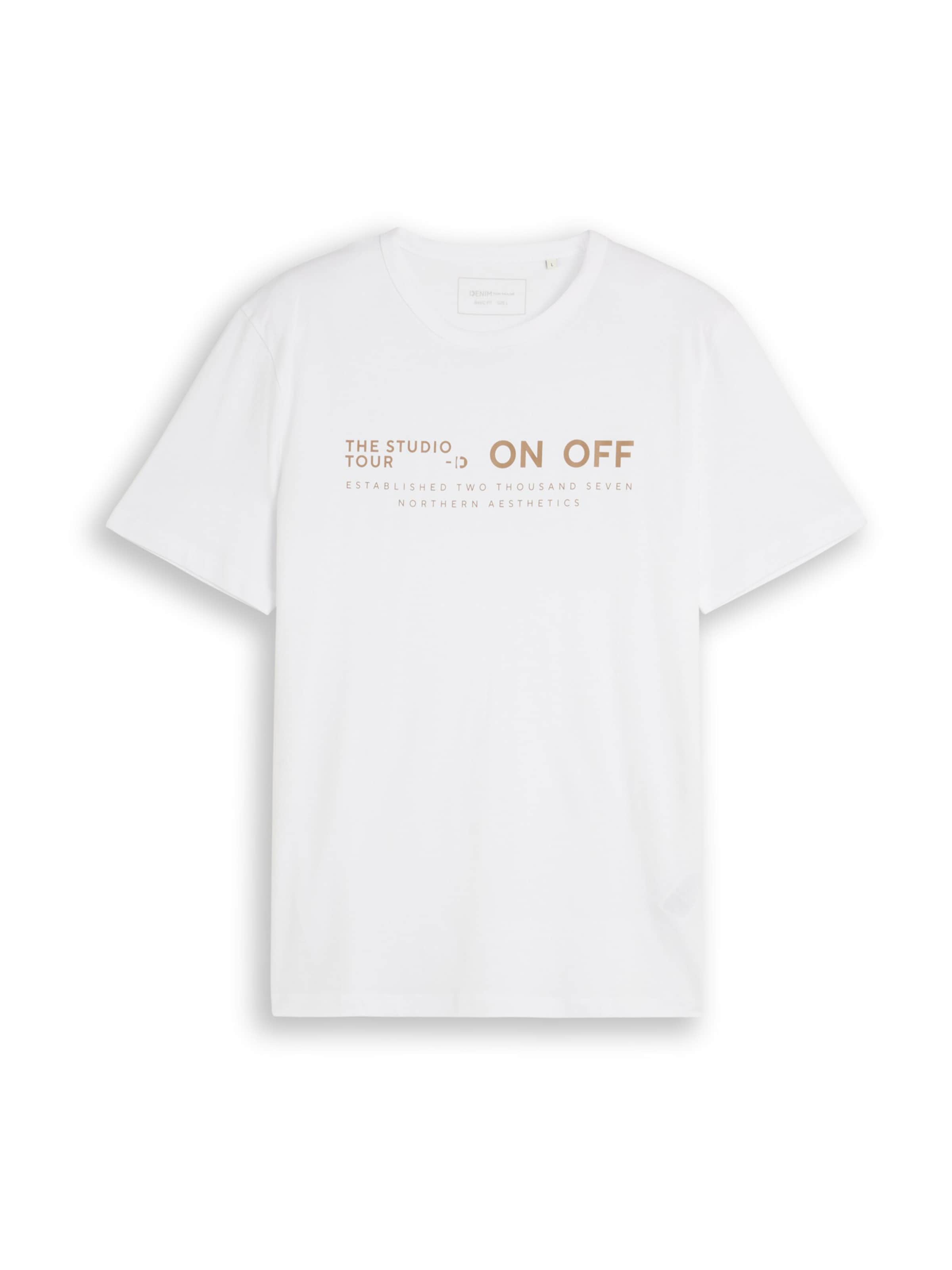 TOM TAILOR DENIM - Camiseta en blanco: frente