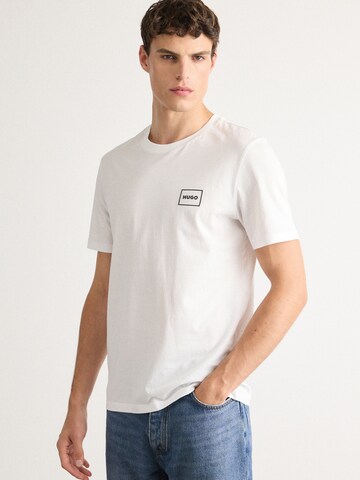 HUGO Футболка 'Dugopak' в Белый: спереди