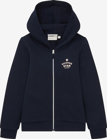 TOM TAILOR Zip-Up Hoodie in Blue: front