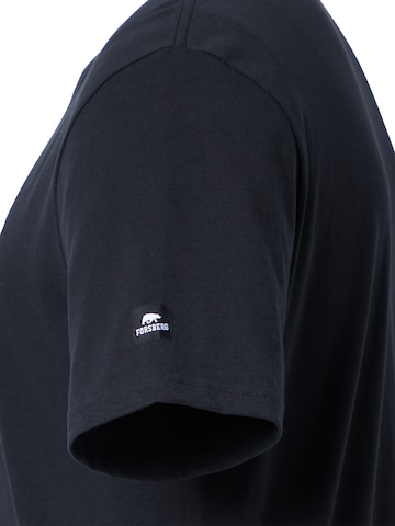 FORSBERG Shirt 'T-Shirt mit kleinem Gummi-Patch' in Schwarz