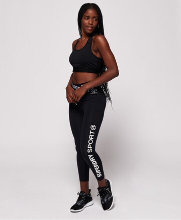 Skinny Pantalon de sport 'Core' Superdry en noir