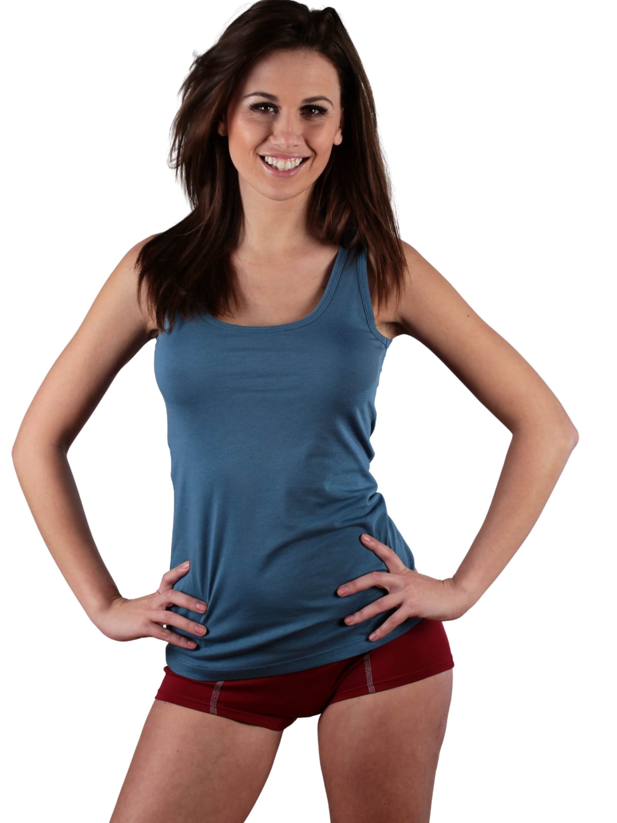 Albero Natur Top 'Damen Tanktop aus Bio-Baumwolle' in Blue: front