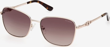 Lunettes de soleil GUESS en or : devant