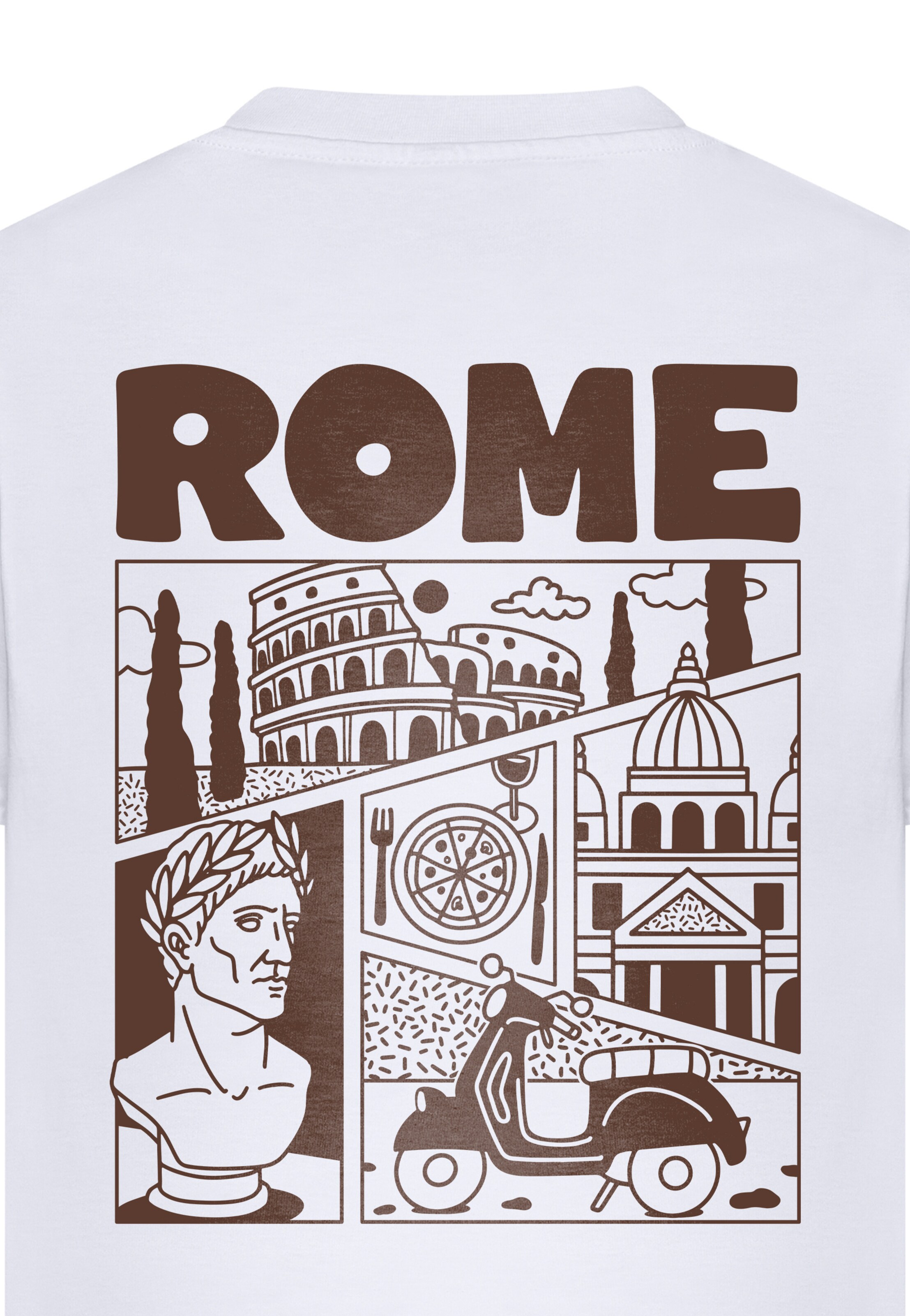 Mister Tee Koszulka 'Roman Souvenirs' w kolorze biały