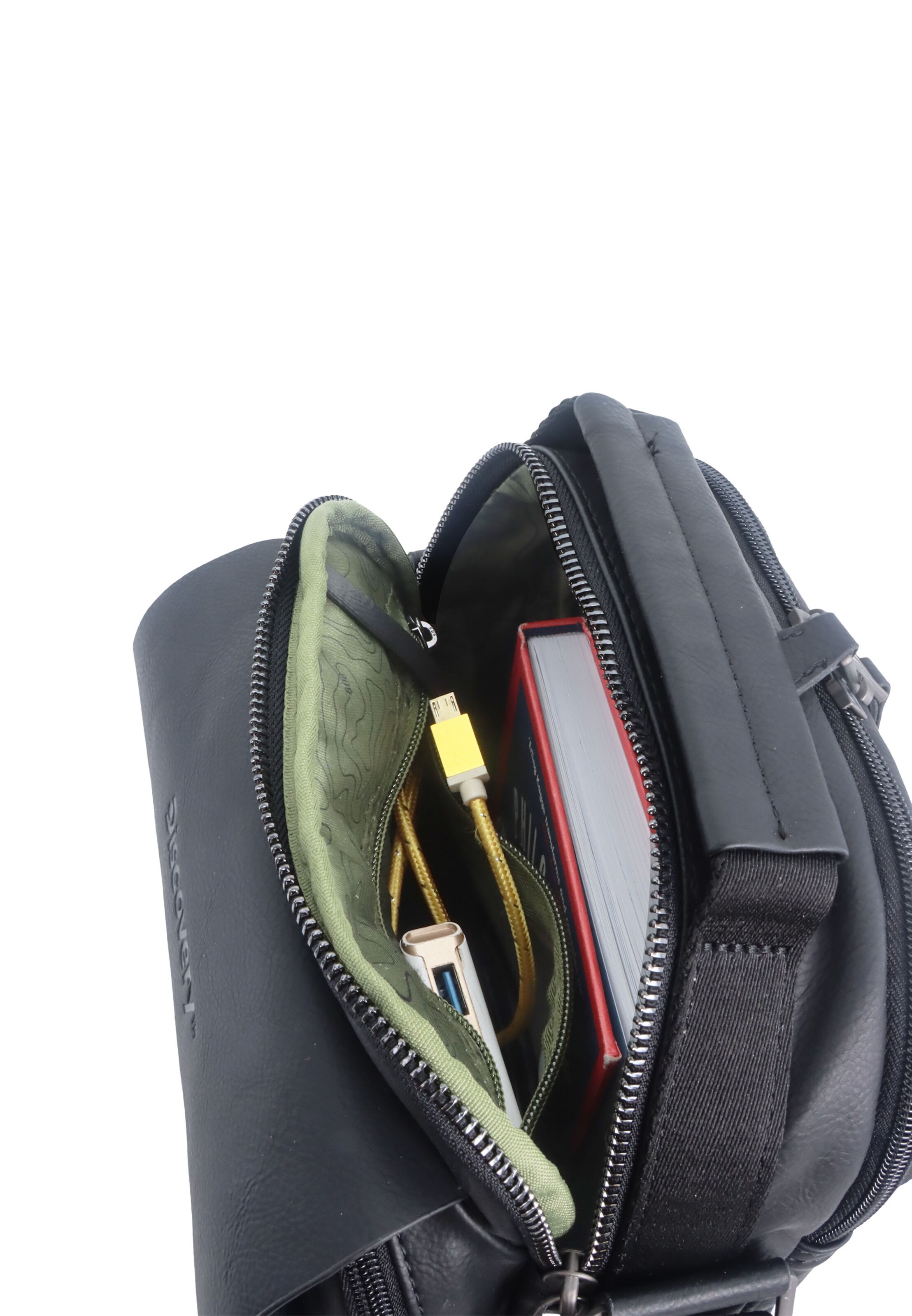 Discovery Schultertasche 'Heritage' in Schwarz