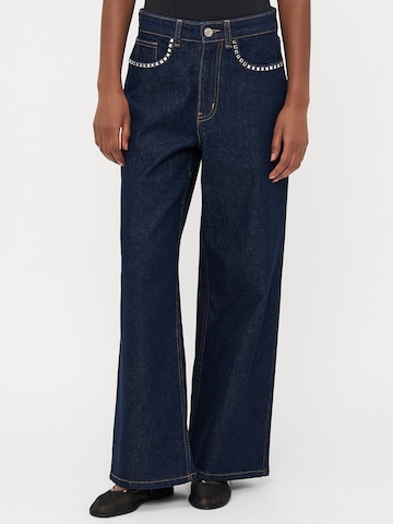 mėlyna Only Petite Plačios klešnės Džinsai 'ONLTAMMY': priekis