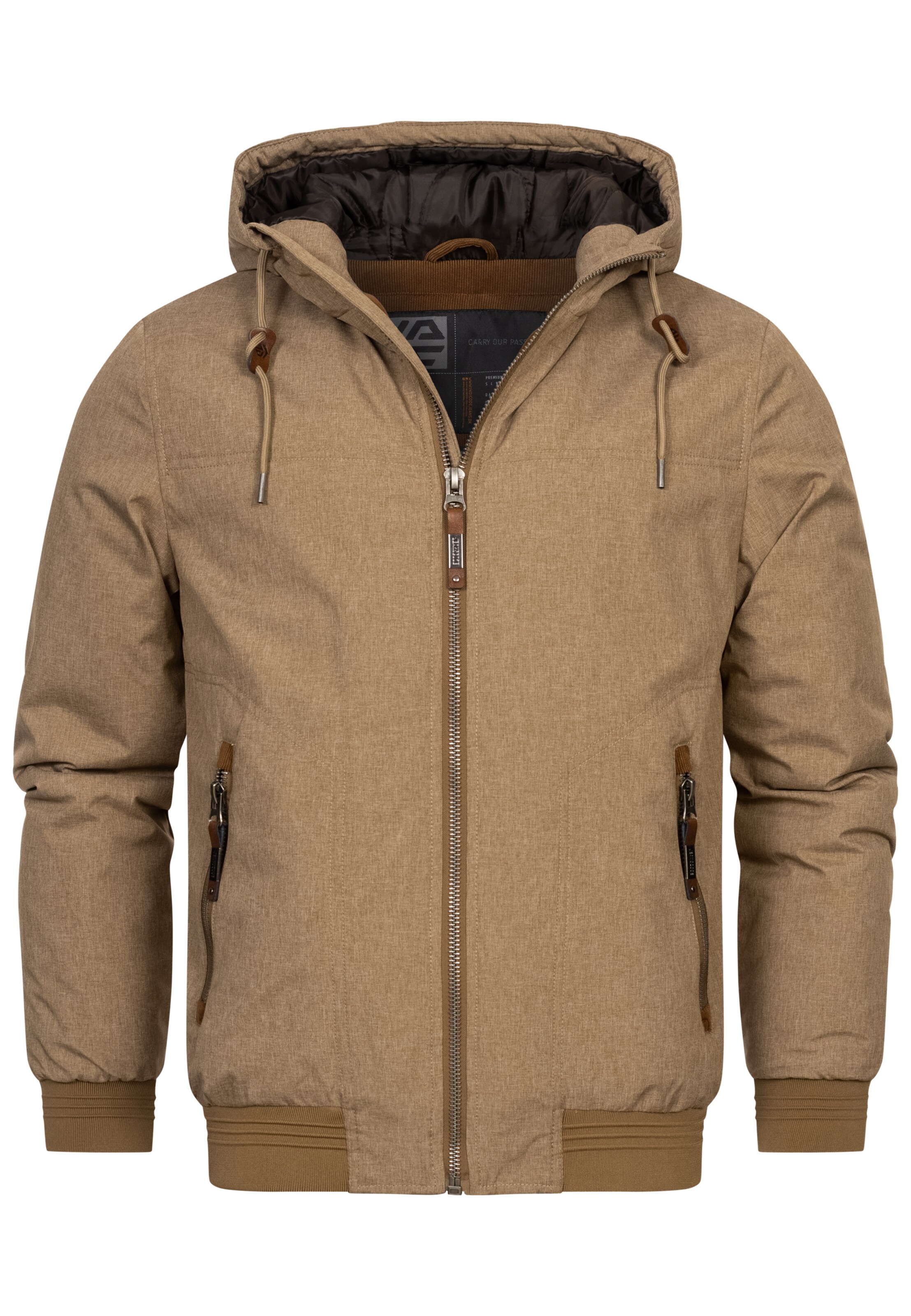 INDICODE JEANS Between-season jacket in Beige: front