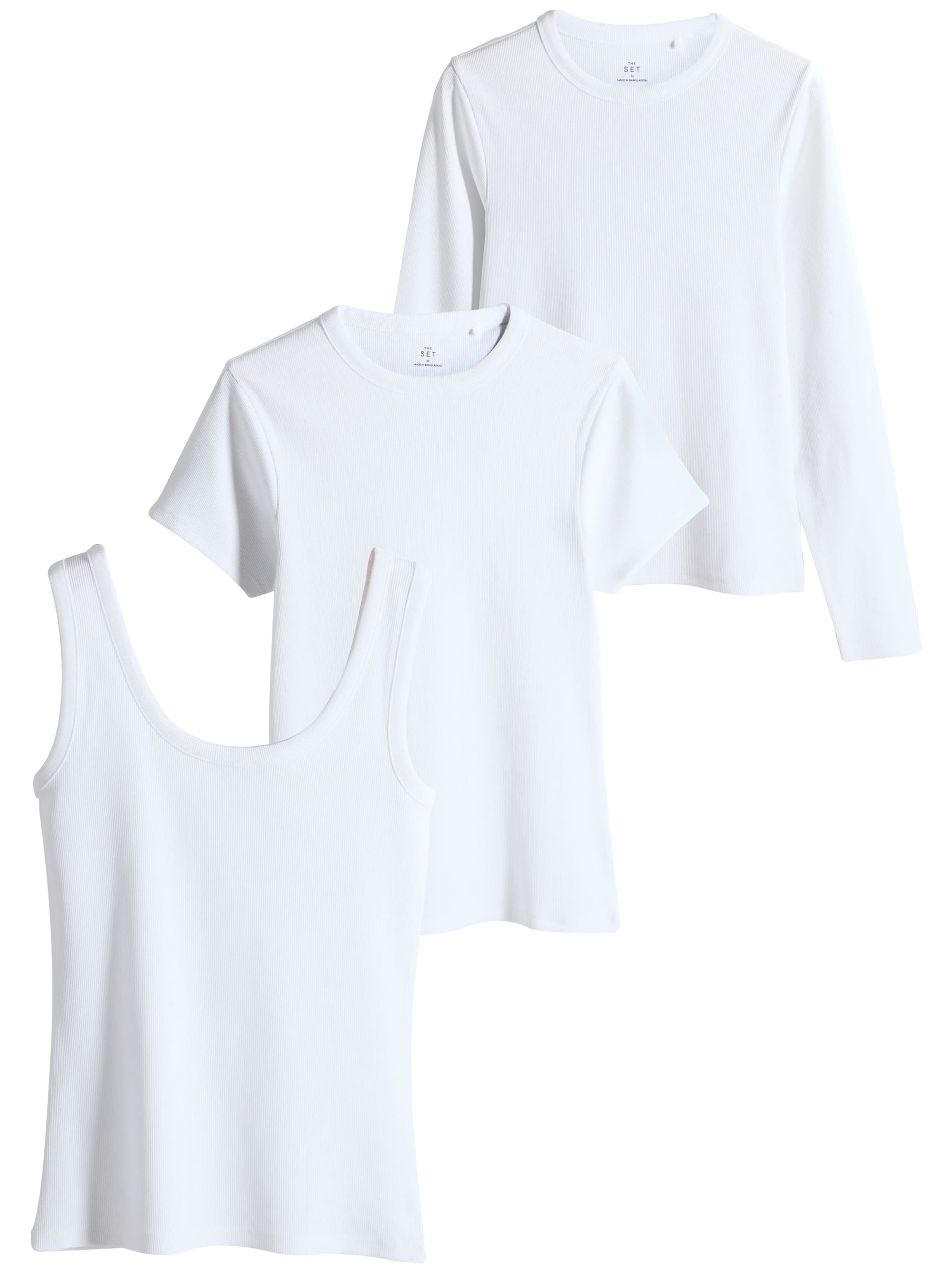 balts The Set T-Krekls: no priekšpuses