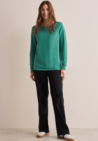 CECIL Rundhalspullover in Grün