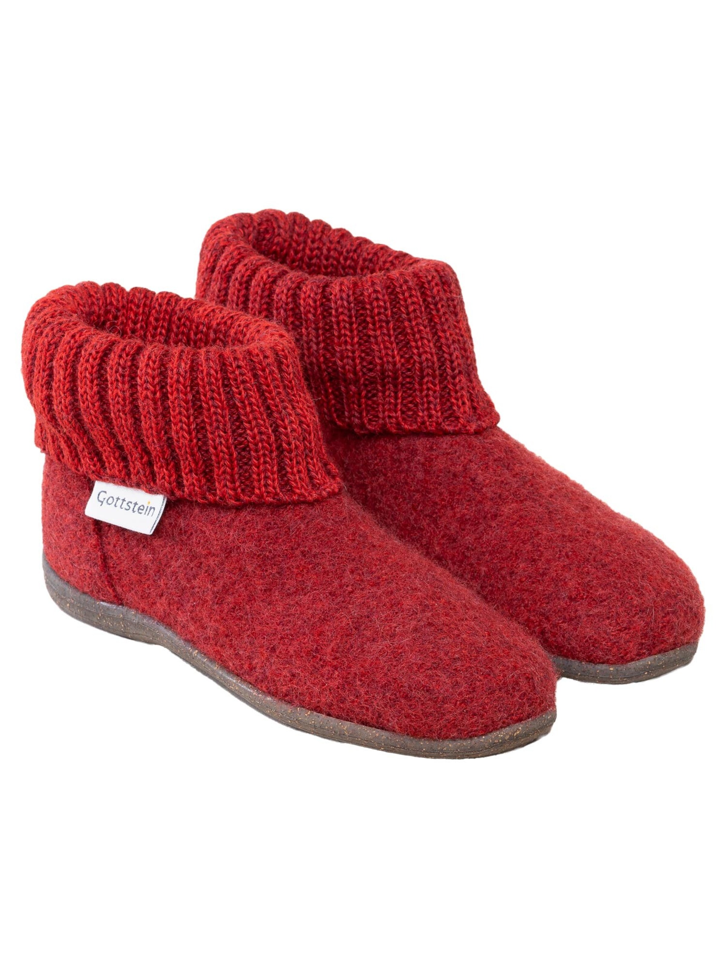 Gottstein Slippers 'Alpine Boot RU' in Red