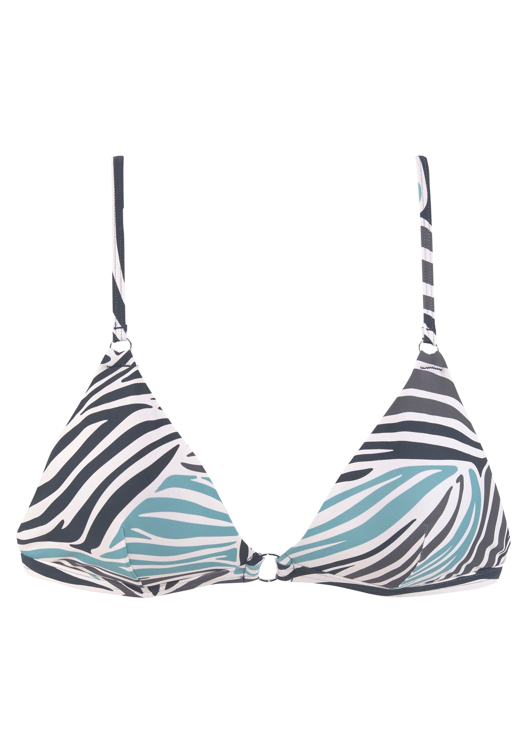 SUNSEEKERTrokutasti Bikini gornji dio - crna boja: prednji dio