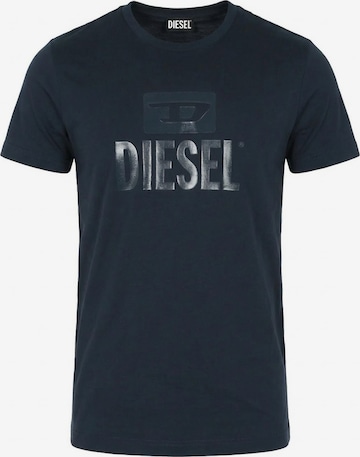 DIESEL - Camisa 'T-Diego Tone On Tone' em azul: frente