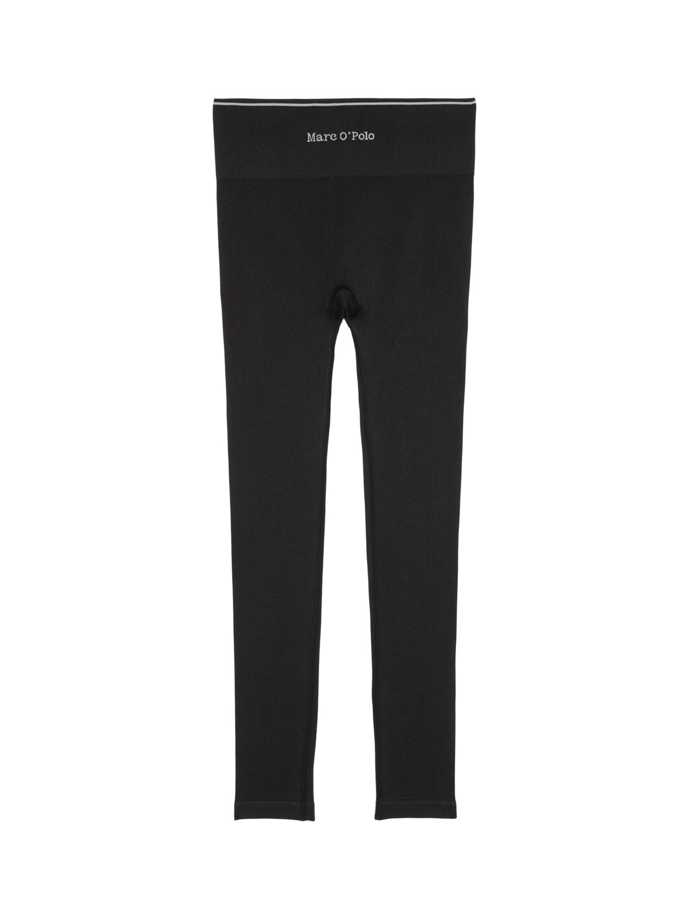 Regular Leggings ' Seamless Waffle ' Marc O'Polo en noir : devant