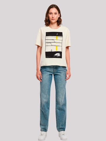 F2 T-Shirt 'Be Free Surfer Style Sommer' in Beige