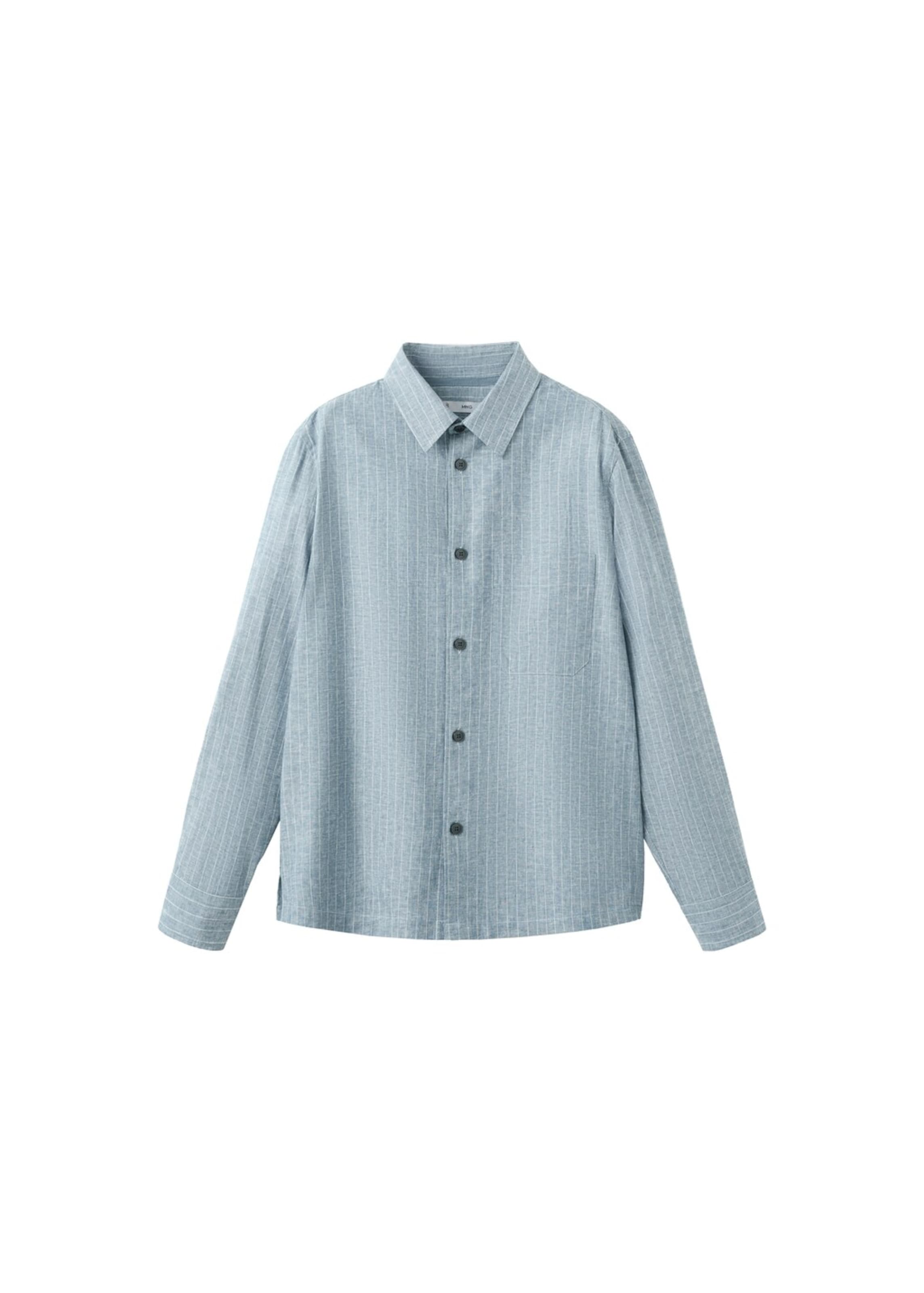 MANGO MAN Button Up Shirt 'Rainier' in Blue: front