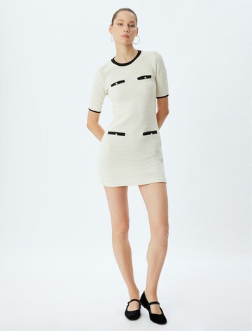 Koton Gebreide jurk in Beige