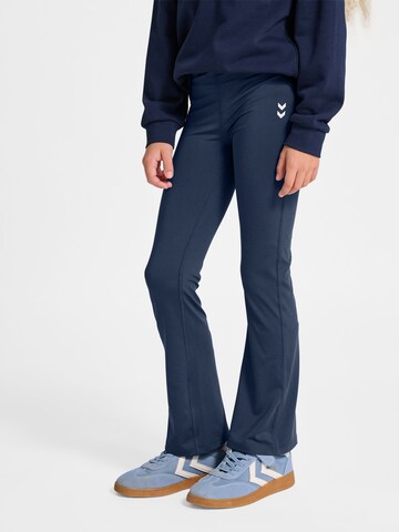 Hummel Flared Sports trousers in Blue: front